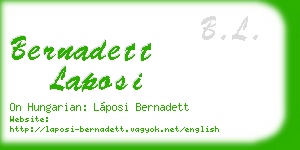 bernadett laposi business card